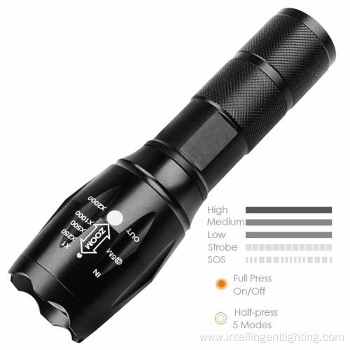 T6 XML Aluminum Zoom LED Flashlight